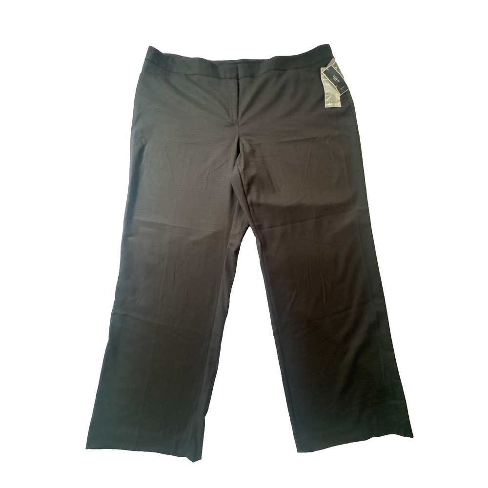Alfani Woman Black Straight Leg Dress Pants 22W Regular NWT Professional